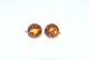 Earrings with amber 14 carat gold