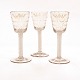 A set of three Norwegian glasses. Hurdal, Norway, 1794. H: 15cm