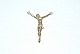 Gold pendant jesus on 14 carat cross