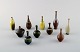John Andersson a.o. for Höganäs. Collection of 10 miniature vases. 1970