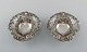 Tiffany & Company (New York). Et par små sølvskåle på fødder med Rocaille 
dekoration. 1910/20