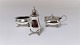 Salt - pepper - mustard set. Sterling (925). English. Produced in Birmingham 
1950.