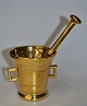 Danish brass 
mortar with 
associated 
pistil, 19th 
century.