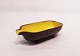Ceramic bowl on feet with brown glaze on the outside and yellow on the inside, 
danish design, 1960s.
5000m2 showroom.
