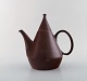 Carl Harry Stålhane for Rörstrand. Modernist tea pot with lid in glazed 
stoneware.