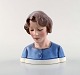 Dahl Jensen porcelain figurine. Bust of porcelain painter. Model number 1251. 
1st factory quality. 1920/30