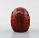 Rare MARI SIMMULSON for Upsala Ekeby, figure of bird, red glazed ceramic. Model 
number 0191.