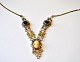Norwegian 
necklace in 
filigree with 
glass and camè, 
...