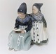 Royal Copenhagen. Amager girls. Model 1395. Height 17 cm. (1 quality)