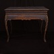 A mid 18th century black/light blue table. Sweden circa 1750. H: 75cm. Top: 
92x66cm