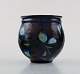Kähler, Denmark. Vase in glazed ceramics. Beautiful glaze in blue and turquoise 
shades. 1930 / 40