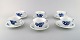 Royal Copenhagen blue flower angular set of 6 coffee cups and saucers no. 8608.