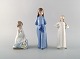 Nao and Lladro. Three porcelain figures. 20th century.

