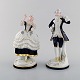 Royal Dux. Dancing rococo couple in porcelain. 1940