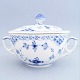 Royal Copenhagen, blue fluted half lace; A set of 6 soup cups with lid #764