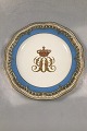 Royal Copenhagen Flora Danica Frugttallerken med Kongelig / adelig Monogram