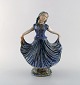 Gertrud Kudielka 1896-1984 for Hjorth (Bornholm). Dancing girl in glazed 
ceramics. 1960
