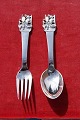 WE BUY: H.C.A fairy tales child's cutlery of Danish solid silver