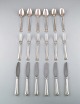 Cohr, Danish silversmith and others. Dinner cutlery in silver (830). Complete 
set for six people. 1950