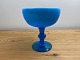 Electric blue footed art glass bowl by Swedish 
glass artist Erik Hoglund for Boda