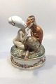 Royal Copenhagen Gerhard Henning Overglasur figur Faun og Nymfe No 1119