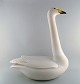 Paul Hoff for Gustavsberg. Rare colossal swan in glazed ceramics. Dated 1985.
