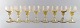 Rømer Glass. Eight Bohemian wine glasses with engraved grapevines. Czech 
Republic, 1940