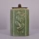 Arne Bang; a tea caddy in stoneware with a bronze lid, Asian motifs #6.