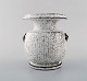 Svend Hammershøi for Kähler, Denmark. Vase in glazed stoneware. Beautiful gray 
black double glaze. 1930 / 40