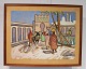 Painting with eastern motif signed by Erik Larsen. 
5000m2 showroom.
