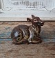 Royal Copenhagen figure in Sung glazed stoneware in the shape of deer. Knud Kyhn 
no. 20183