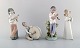 Lladro, Spain. Four porcelain figurines. Children with instruments. 1980