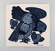 R. Ussikinon for Arabia. Glazed ceramic wall plaque with pair of birds and 
young. 1960 / 70