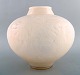 Early and large René Lalique "Aras" vase in opaline art glass. Model 919. Ca. 
1924.
