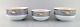 Three Royal Copenhagen Gray Magnolia salad bowls in porcelain. Late 20th 
century.
