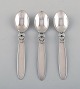 Three early Georg Jensen Cactus coffee spoons in sterling silver. 1915-30.
