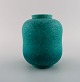 Wilhelm Kåge for Gustavsberg. Argenta art deco vase in glazed ceramics. 
Beautiful glaze in shades of green. 1940