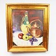Oil painting with motif of different fruit signed Erling Kristensen 1967.
5000m2 showroom.
