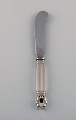 Georg Jensen Acorn butter knife in sterling silver and stainless steel.
