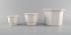 Gustavsberg, Sweden. Three flower pot covers in white glazed stoneware. 1970s.
