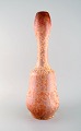 Pierrefonds, France. Large art deco vase in glazed ceramics. Beautiful crystal 
glaze. 1940