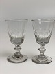 Old Wellington liqueur wine glass conical shape 
with half-faceted basin on stem with button