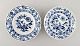 To antikke Meissen Løgmønstret skåle i håndmalet porcelæn. Tidligt 1900-tallet.
