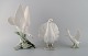 Lladro, Spanien. Tre porcelænsfigurer. Fugle. 1970/80