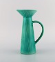 Rörstrand, Sweden. Jug in glazed ceramics. Beautiful glaze and incised 
decoration. 1960s.
