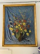 Stort 
blomstermaleri 
af Carl Leopold 
Nielsen DKK 
2550, ...