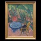 Aabenraa Antikvitetshandel præsenterer: Jais Nielsen maleri. Jais Nielsen, 1885-1961, olie på lærred. Læsende ...