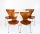 Set of Four Seven Chairs - Model 3107 - Teak - Arne Jacobsen - Fritz Hansen