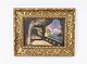 Oil painting with 
motif of a tunnel and with gilded frame.
5000m2 showroom.