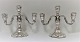 Silver 3-armed candlesticks (830). A pair. Height 24 cm. Produced 1939.